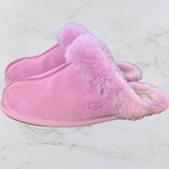 UGG Women’s Lavender Suede Slippers Size 10 - Picture 2 of 6